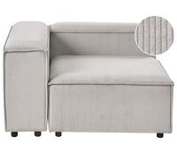 Divano angolare modulo 1 posto in velluto tortora gambe nere lato destro