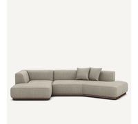 Divano angolare sinistro aperto in tweed, JACOPO Beige angolo sinistro