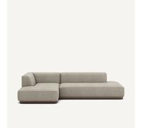 Divano angolare sinistro XL in tweed, JACOPO Beige angolo sinistro
