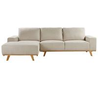 Divano angolare tessuto beige destro NORA