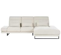 Divano angolare tessuto beige lato sinistro IKAST