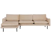 Divano angolare velluto beige 4 posti lato destro VINTERBRO