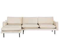 Divano angolare velluto beige chiaro 4 posti lato destro VINTERBRO