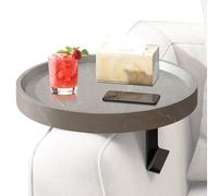Divano Arm Tray, Couch Side Table, 11,81 x 11,81 in Adjustable Storage Organizer, Built in Cup Holder, non Slip Flessibile Base per appartamento, Dorm, Bedroom, Living Room, Snack, Drink, Phone
