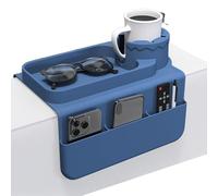 Divano Armrest Cup Holder | Silicone Armrest Drink Holder for Sofa, Anti-Slip Silicone Couch Tray Drink Holder | Multi-Functional Armrest Tray with Side Pocket for Remote, Phone & Snack for Comfort