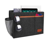 Divano Armrest Organizer - Gray, 6-Pocket Storage, Bedside Bed Pocket, Universal Fit Design, Removable Washable Cover, Reinforced Stitching | Living Room, Dorm, RV, Recliner, Office Chair, Reading