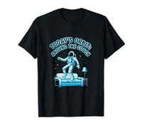 Divano Astronauta Blu Neon Grafica Orbit Spazio Galassia Maglietta