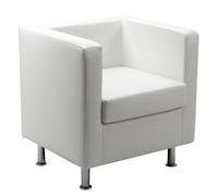 Divano attesa 1 posto Unisit Pragma PR1 ecopelle bianco - PR1/KQ