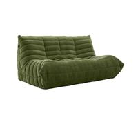Divano Caterpillar Lazy Sofa, poltrona da pavimento oversize, morbida e delicata sulla pelle, con trama plissettata, for soggiorno, camera da letto, salone, ufficio.(Retro green,180*100*75cm)