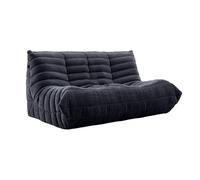 Divano Caterpillar Lazy Sofa, poltrona da pavimento oversize, morbida e delicata sulla pelle, con trama plissettata, for soggiorno, camera da letto, salone, ufficio.(Dark grey,180*100*75cm)