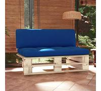 Divano Centrale Giardino su Pallet in Legno di Pino Impregnato,Divano centrale da giardino su pallet in legno impregnato, colore blu reale Comfort e stile per relax e conversazioni Mobili e sedie da g