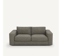 Divano compatto a 3 posti in tweed, Skander Marrone 3 posti