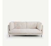 Divano compatto in tweed, Botero Bianco 3 posti