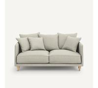 Divano compatto in tweed, Lazare Bianco 3 posti