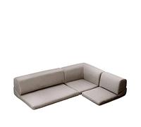Divano componibile angolare a forma di L, futon con nastro antiscivolo per la prevenzione dello scivolamento, set divano a pavimento basso (caffè chiaro, 173 x 36 cm)