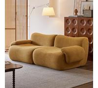 Divano componibile componibile, moderno in ciniglia, divano curvo profondo, design a forma di pane, per camera da letto o appartamento, nessuna installazione richiesta