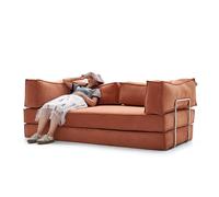 Divano componibile con comoda chaise longue, nessun montaggio richiesto, divano letto modulare minimalista con seduta profonda per soggiorno, camera da letto, appartamento lounge
