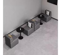 Divano componibile in pelle, divano a forma di L per la reception dell'ufficio, zona attesa, ingresso dell'hotel, caffetteria, centro di formazione