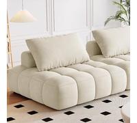 Divano Componibile Modulare, Comodo Loveseat con Design Nuvola in Tessuto Bouclé, Stile Tufted Moderno per Piccoli Spazi