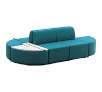 Divano componibile modulare curvo, divano semicircolare imbottito in pelle PU, divano moderno multicombinazione for soggiorno, hall dell'hotel, area di attesa dell'ufficio, biblioteca, bar(11)