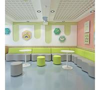 Divano con schienale a forma onda Alleanza for l'area riposo nella scuola dell'infanzia e nell'istituto formazione for genitori e figli Aula danza nella sala attività Museo scienza(100x60x72cm)