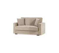 Divano Contenitore 2 Posti 155x80x87 Cm In Tessuto Beige Nora Lumos
