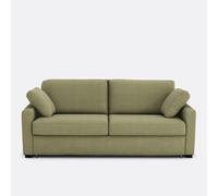 Divano convertibile, 2, 3 o 4 posti, Comfort Bultex®, in cotone e lino, TIMOR Verde 3 posti