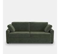 Divano convertibile 2, 3 o 4 posti, Comfort Bultex®, in velluto, TIMOR Verde 3 posti