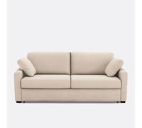 Divano convertibile, 2, 3 o 4 posti, mousse Premium HR, in velluto a coste fine, TIMOR Beige 4 posti