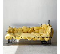 Divano curvo - Comodo divano a 3 posti moderno tessuto per il tempo libero per soggiorno, camera da letto, casa, ufficio, caffetteria, studio fotografico, galleria d'arte