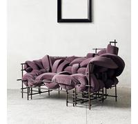 Divano curvo - Comodo divano a 3 posti moderno tessuto per il tempo libero per soggiorno, camera da letto, casa, ufficio, caffetteria, studio fotografico, galleria d'arte
