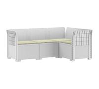Divano da giardino 4 persone in polipropilene con cuscini, design in rattan | Montaggio a due persone, manutenzione con panno morbido, UV integrato, adatto giardino balcone veranda, stile