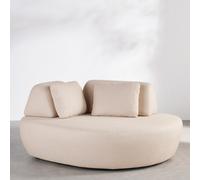 Divano da giardino a 2 posti in tessuto beige