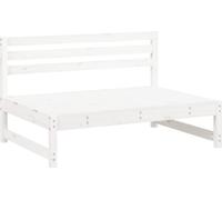 vidaXL Divano Centrale Giardino Bianco 120x80cm Legno Massello Pino