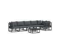 DIVANO DA GIARDINO VIDAXL con cuscini, Alluminio, 71x71.5x71.5 cm
