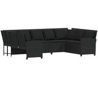 DIVANO DA GIARDINO VIDAXL con Cuscini in Polyrattan Nero - 3365329