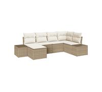 DIVANO DA GIARDINO VIDAXL Set da giardino a 6 pezzi, in polyrattan, 154 x 264 x 85 cm