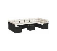 DIVANO DA GIARDINO VIDAXL Set da giardino composto da 11 pezzi, in polyrattan, 37 x 55 x 55 cm