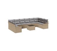 DIVANO DA GIARDINO VIDAXL Set da giardino composto da 11 pezzi, in polyrattan sintetico, 69 x 62 x 62 cm