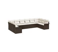 DIVANO DA GIARDINO VIDAXL Set di 10 pezzi, in polyrattan, 85 x 344 x 187,5 cm