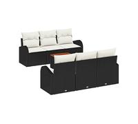 DIVANO DA GIARDINO VIDAXL Set di 7 pezzi, in polyrattan e legno di acacia, 37 x 55 x 85 cm