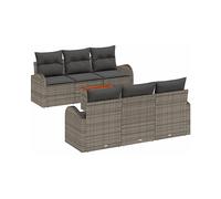 DIVANO DA GIARDINO VIDAXL Set di cuscini 7 pezzi, in polyrattan, 37 x 55 x 55 cm