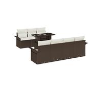 DIVANO DA GIARDINO VIDAXL Set di cuscini da 8 pezzi, in polirattan, 73 x 100 x 55 cm