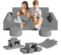Divano da Gioco per Bambini, DivanoModulare per Bambini con 15PCS Modulo, Poltrona Letto bambino, Divano Trasformabile in Schiuma per bambino, per Camera da Letto, Sala Giochi