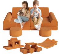 Divano da Gioco per Bambini, DivanoModulare per Bambini con 15PCS Modulo, Poltrona Letto bambino, Divano Trasformabile in Schiuma per bambino, per Camera da Letto, Sala Giochi