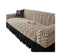 Divano di divano elastico di divano a filo con protezione mobili universali lavabili con gonna jacquard black Quadruple(93-118in)(235-300cm)
