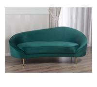 Divano Dormeuse Chaise Longue 2 Posti in Velluto Rosa, Verde, Grigio, Tortora, Nero Art Déco