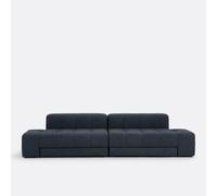 Divano dritto, 5 posti, 4 in 1, in tessuto bou ine, FANO Blu 4 posti