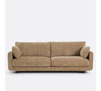 Divano dritto a 2, 3, 4 o 5 posti in ciniglia jacquard, EMILIO Beige 2 posti