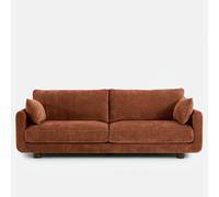 Divano dritto a 2, 3, 4 o 5 posti in ciniglia jacquard, EMILIO Marrone 2 posti